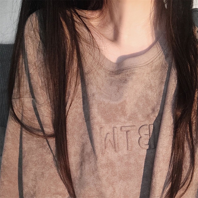 Áo Thun Tay Ngắn Cổ Tròn Thiết Kế Đơn Giản Thời Trang Mùa Hè Cho Nữ