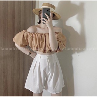 Áo Von Trái Bí Kiểu hàn Trễ Vai Ngắn Tay Bồng Bềnh Công Chúa TTSLA1039