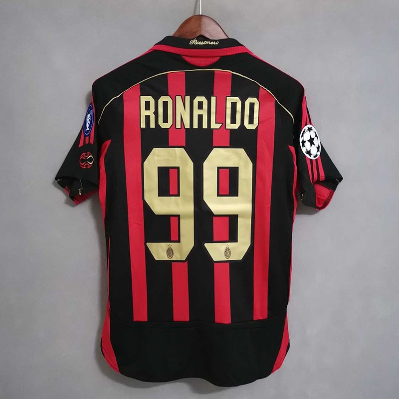 Bộ Quần Áo Bóng Đá Đội Nhà Ronaldo Kamardini Champions League 0607ac Milan