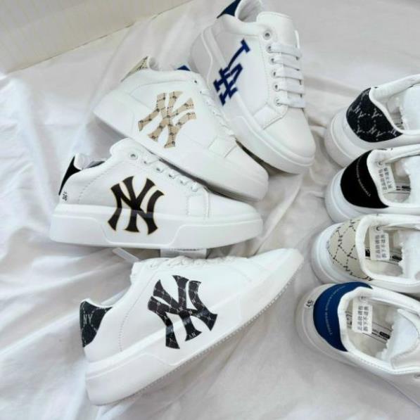 Giày MC Queen NY, Giày sneaker MLB mix MCQ đế cao su cao cấp tăng chiều cao nam nữ hot 2022 Full Box + Dây 🖨
