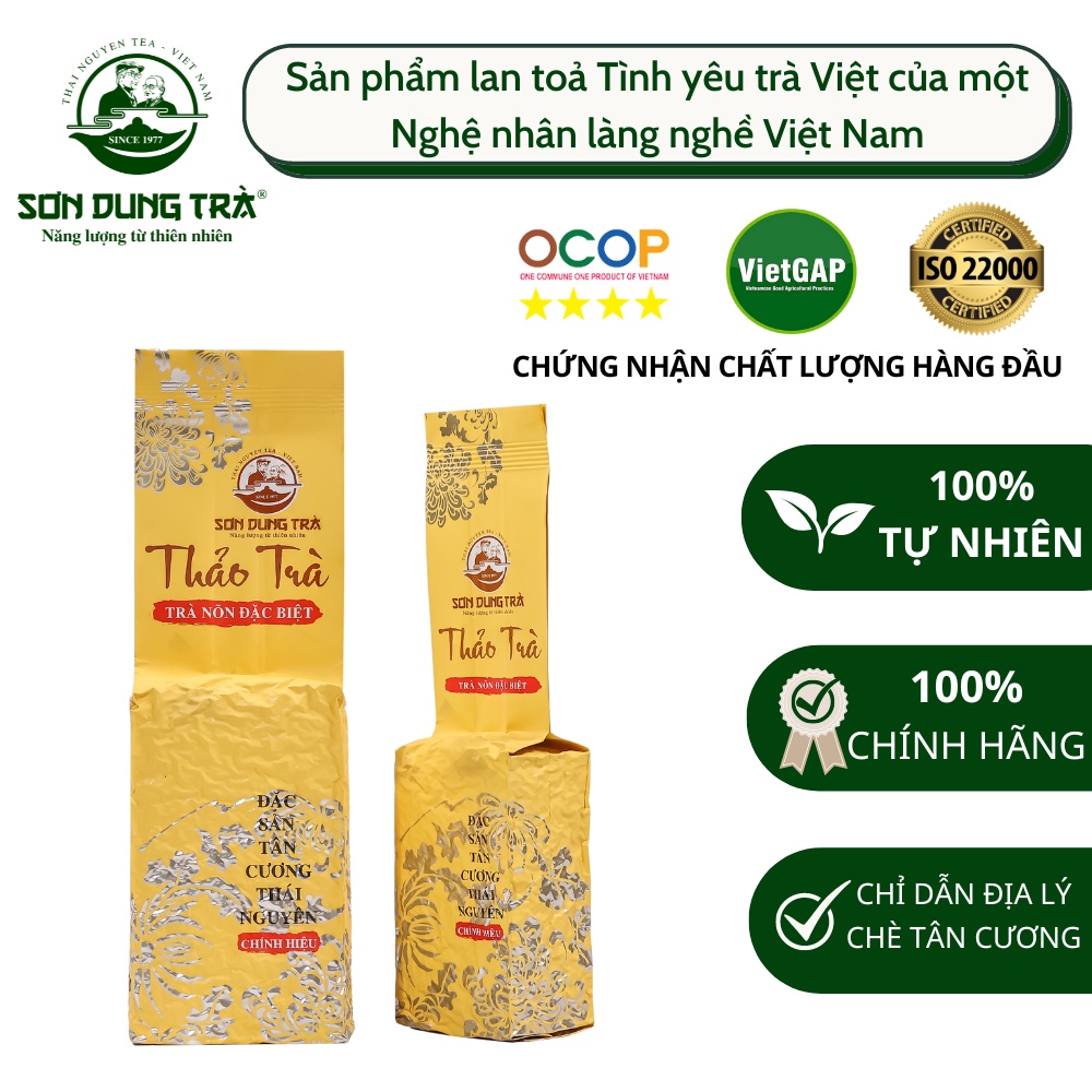 Thảo Trà Trà Nõn Đặc Biệt, Chè Thái Nguyên 100% Búp Chè Xanh Tự Nhiên Nước Vàng Sáng Hương Cốm
