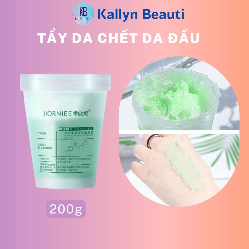 Tẩy Tế Bào Chết Da Đầu JIORNIEE Kiểm Soát Dầu Nhờn Giảm Bết Tóc Làm Sạch Chăm Sóc Tóc Kallyn beauti