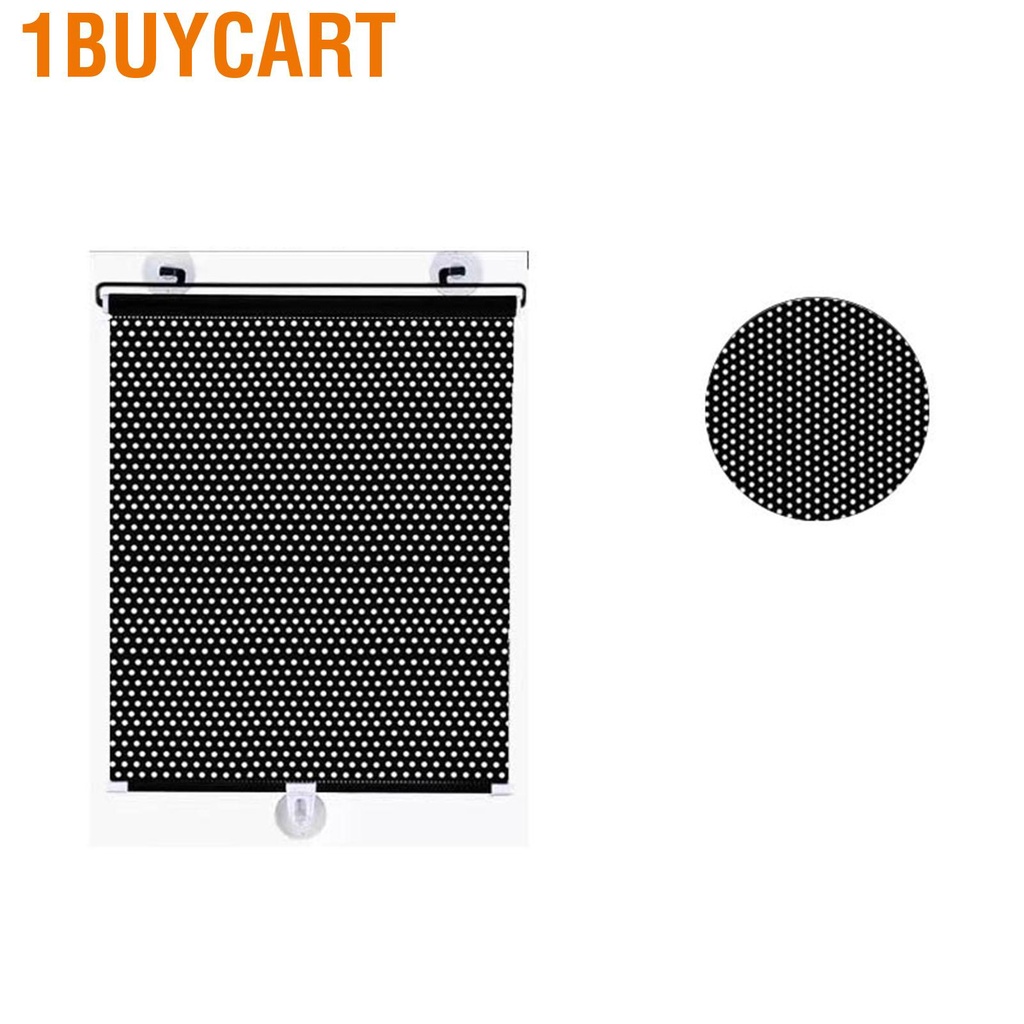 1buycart Car Retractable Curtains Windshield Sun Shade Blind Protectors Suction Cup Mounting
