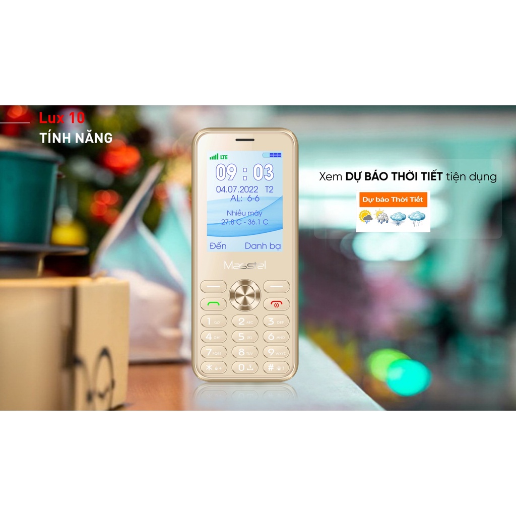 Điện thoại Masstel Lux 10 4G pin trâu, màn hình lớn - Hàng chính hãng