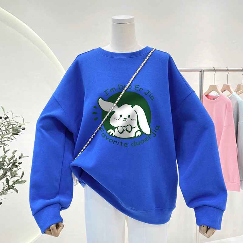 NRVP Áo Khoác Thể Thao Tay Dài Dáng Rộng In Hình Thỏ Năm Mới 2023 Phong Cách Trung Hoa Hàn Quốc Cho Nữ