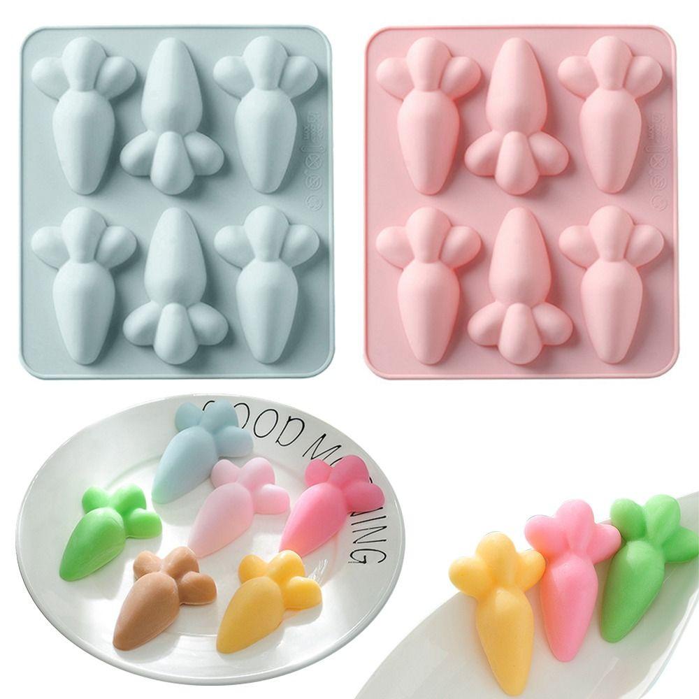 PISTA Khuôn Silicone Làm Xà Phòng 6 Ngăn Hình Thỏ Phục Sinh