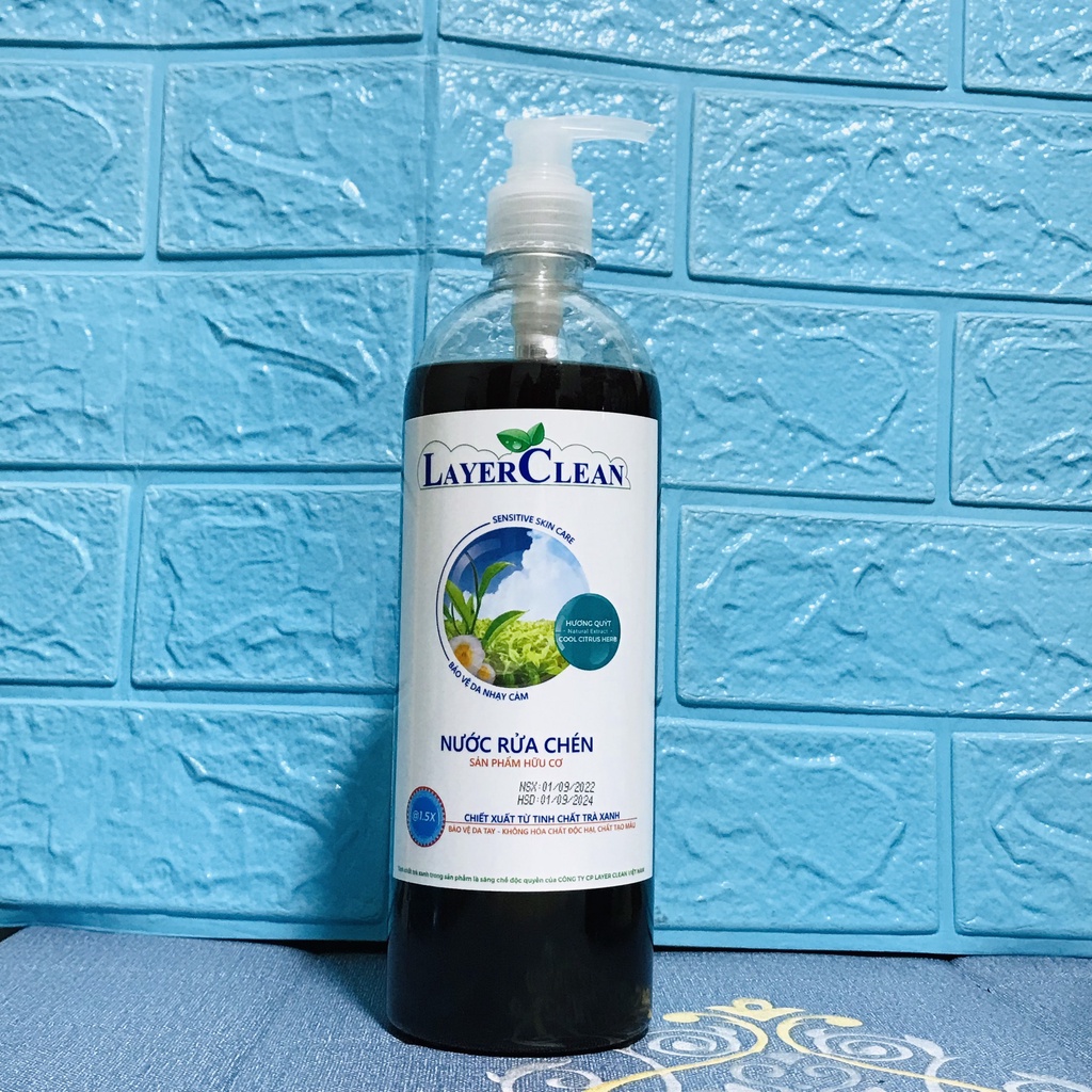 Nước rửa chén bát hữu cơ Layer Clean 800ml