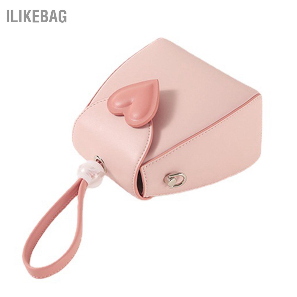 Có thể bán buôn Túi xách nữ trang trí hình trái tim Da PU đeo vai màu hồng dễ thương cho buổi hẹn hò ngày lễ Ilikebag Hàng giao ngay