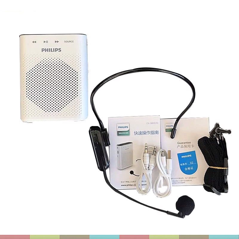 Philips SBM230 - Máy Trợ Giảng Không Dây UHF, Hỗ Trợ Bluetooth, Cổng AUX, Cho Giáo Viên, Bán Hàng