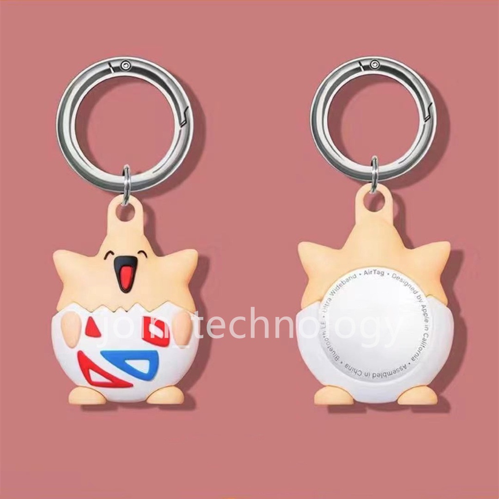 Ốp lưng PVC airtag chống thất lạc hình hoạt hình dễ thương cho iPhone