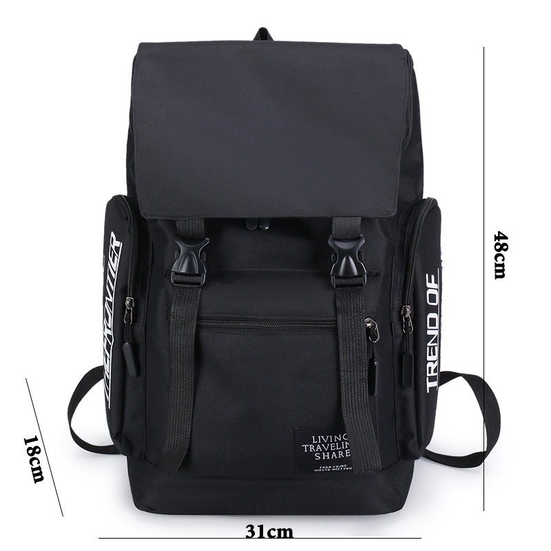 Balo Nam Thời Trang Trend Off Đi Học, Du Lịch, Balo Đựng Laptop Hình Hộp Cỡ Lớn - BALOTOT.VN