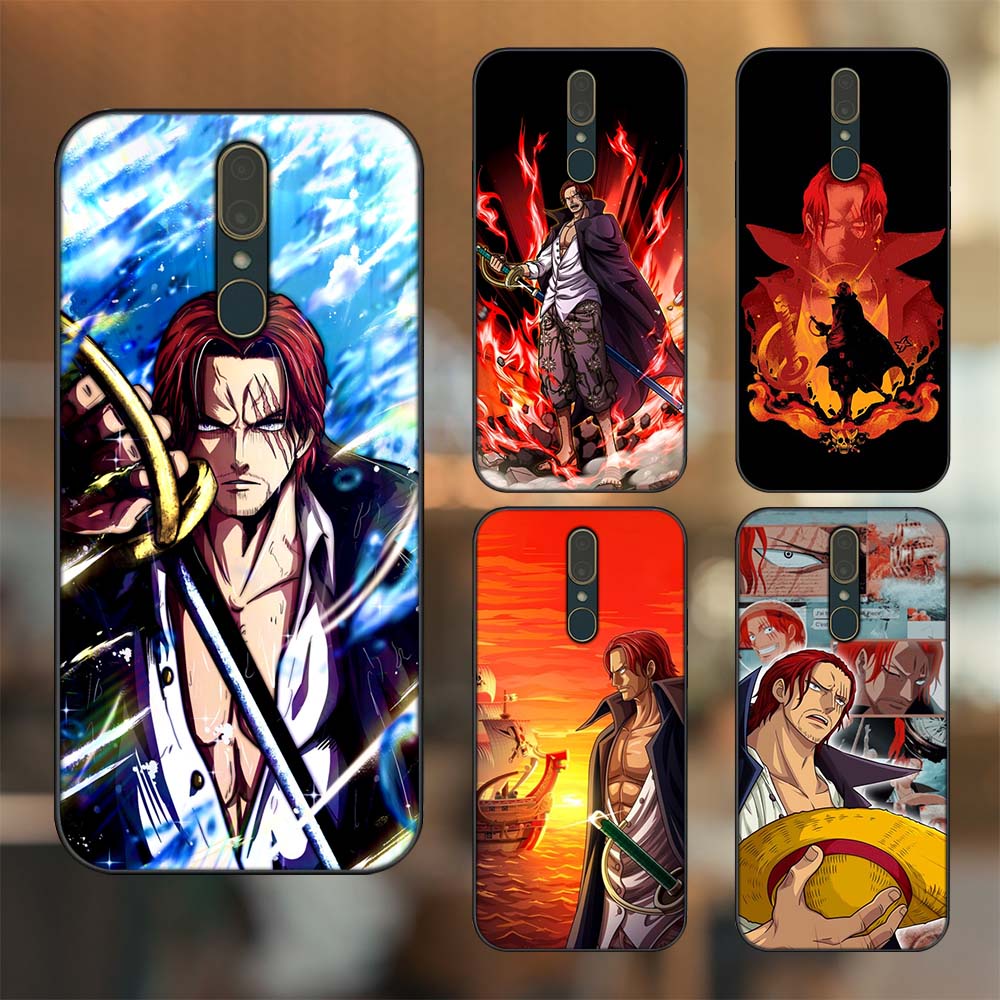 Ốp lưng Oppo F11 viền đen in hình Shanks One Piece Đảo Hải Tặc
