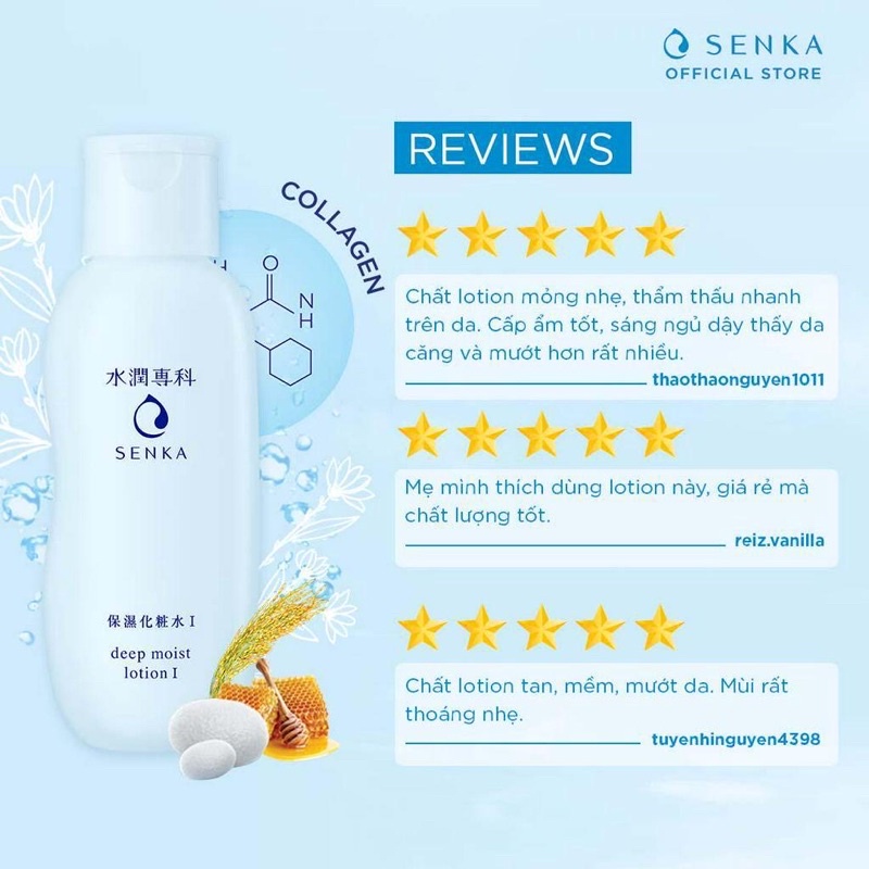 Nước Hoa Hồng Dưỡng Trắng Làm Mềm Da SENKA White Beauty Lotion I 200ml Nhật Bản