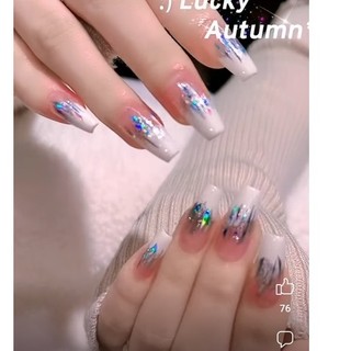 Giấy thuỷ tinh trang trí móng set 3 hũ