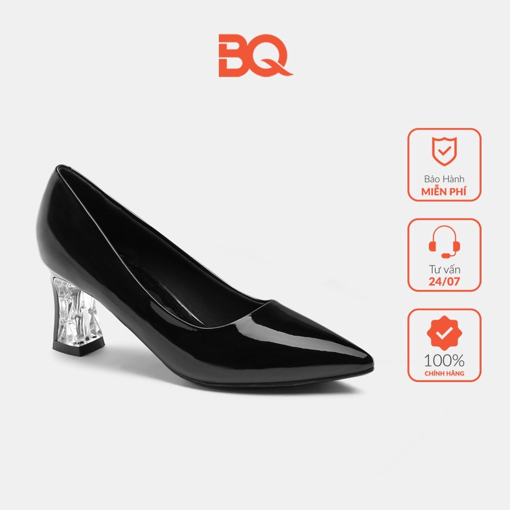 Giày cao gót nữ mũi nhọn phối gót meca cao 7p GB BQ0287