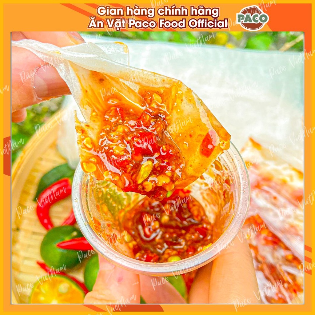 BÁNH TRÁNG ỚT SATE RIM MẬT ONG KÈM TẮC NGON PACO FOOD LẺ 1 GÓI