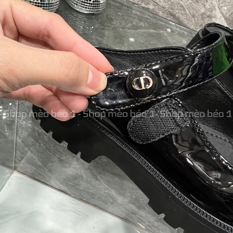 Sục cd quai ngang mũi tròn đế cao da bóng fullbox hàng quảng châu cao cấp