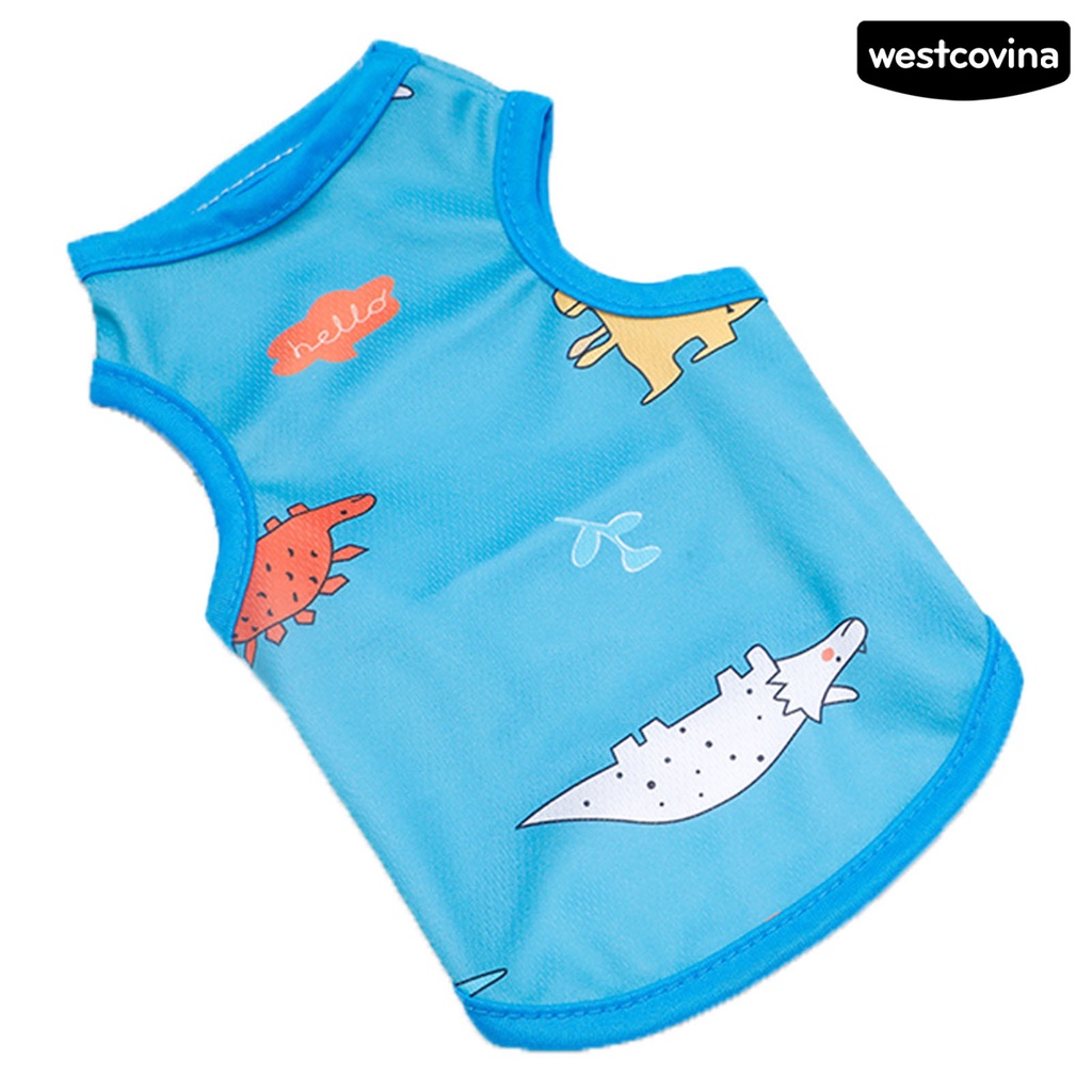 [COD]♘Bộ Đồ Ngủ Không Tay Họa Tiết Hoạt Hình Dễ Thương Dành Cho Cún Cưng