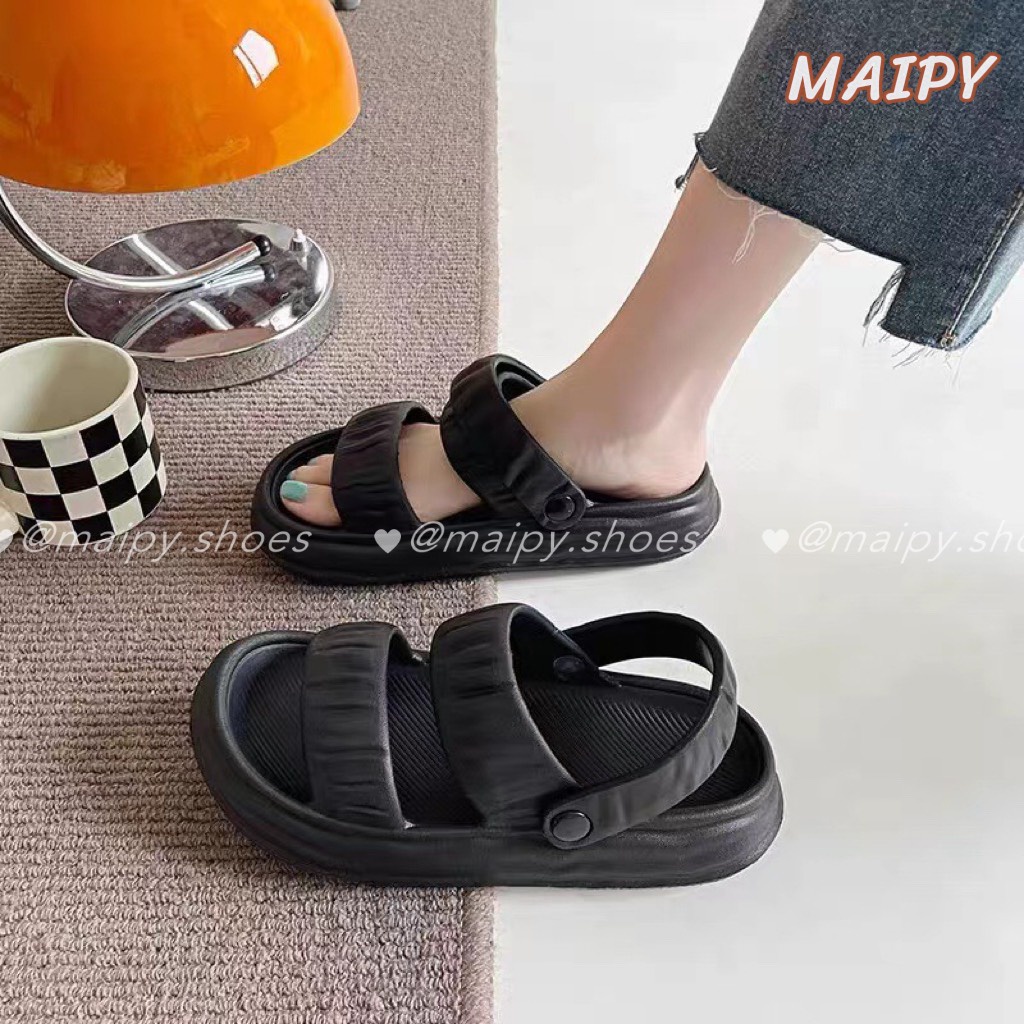Dép sandal bánh mì EVA nữ quai hậu nhún sticker dễ thương đi học đi chơi Maipy G065 (FORM NHỎ)