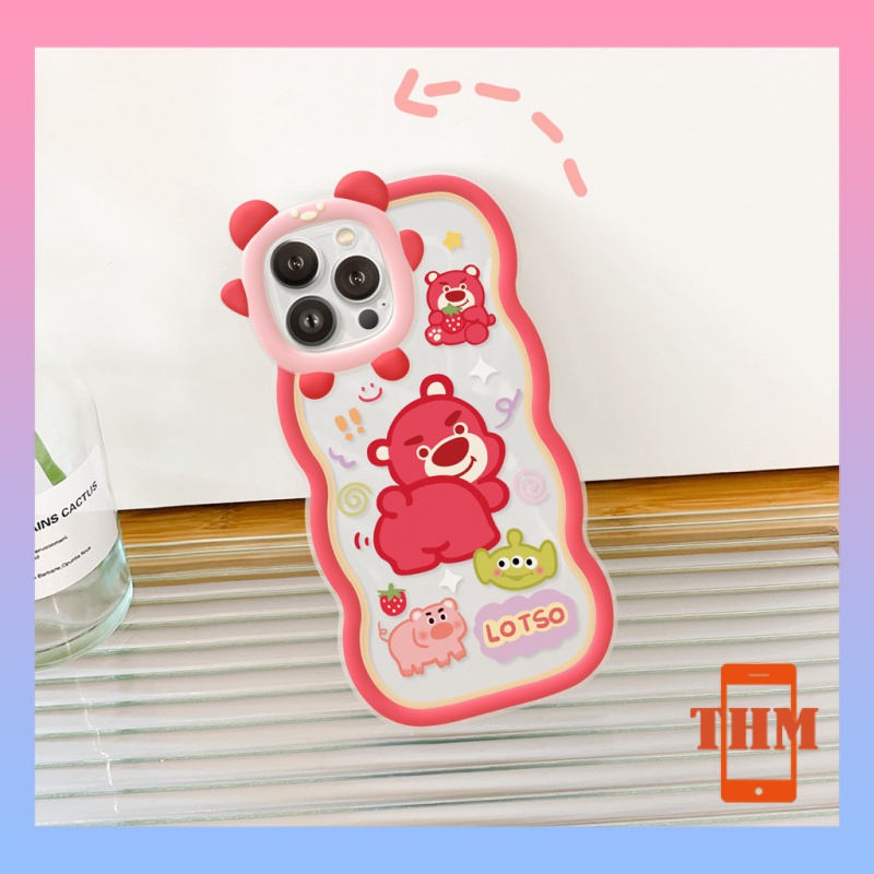 Ốp lưng iphone Winnie the Pooh gấu dâu tây Hình sóng Cho Iphone 6 / 6S / 6splus / se / 7 / 7plus / 8 / 8plus / X / xs / xsmax / 11 / 12 / 13 / 14 / Plus / pro / pro max-5056