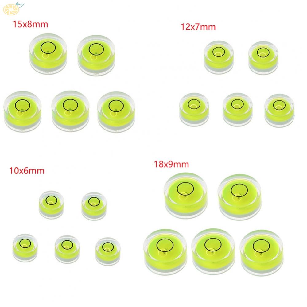 【VARSTR】5 PCS Small Bubble-Spirit Level Acrylic Plastic Circular Mini Bullseye-Bubble