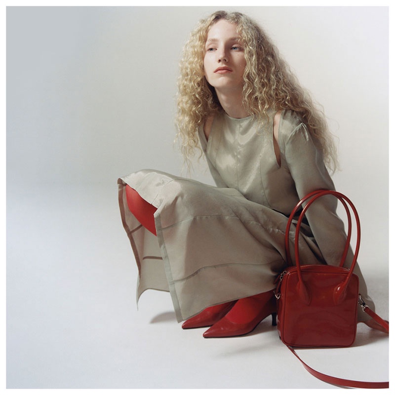 Mischa Túi Xách Đeo Vai Bằng Da PU Màu Trơn Đơn Giản Phong Cách retro