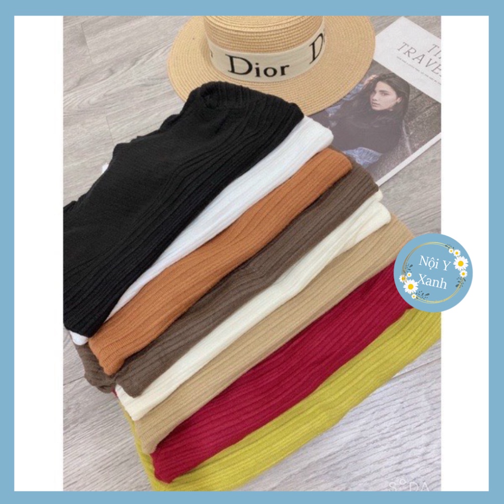 áo len nữ Nội Y Xanh cổ 3 phân tay bồng tay dài viền nổi hàng QCCC A63 hot trend thu đông ấm áp