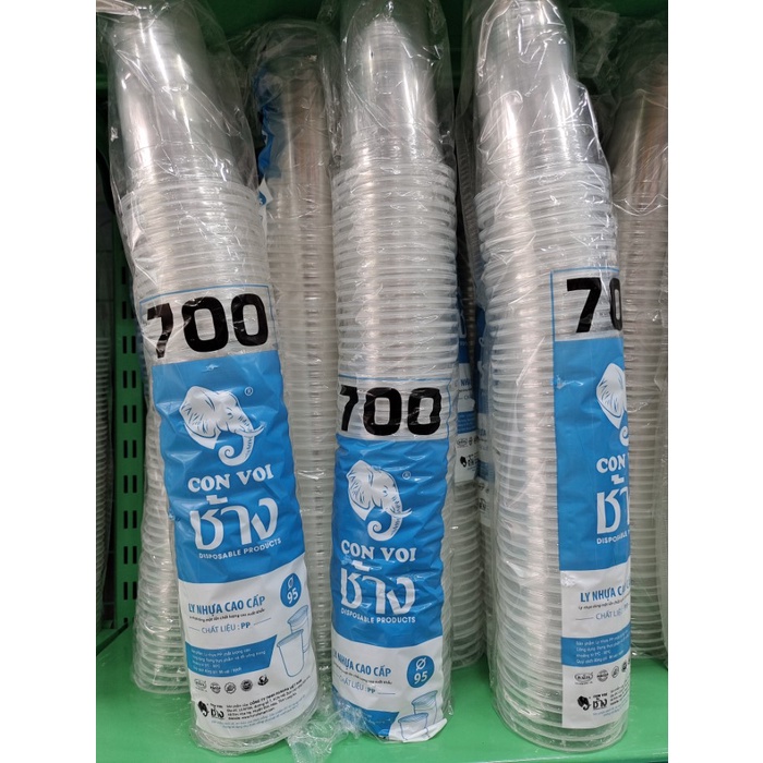 Set 50 ly nhựa PP Trơn 360ml, 500ml, 700ml nắp cầu đựng cà phê, trà sữa | Bao Bì Nhựa Giá Rẻ