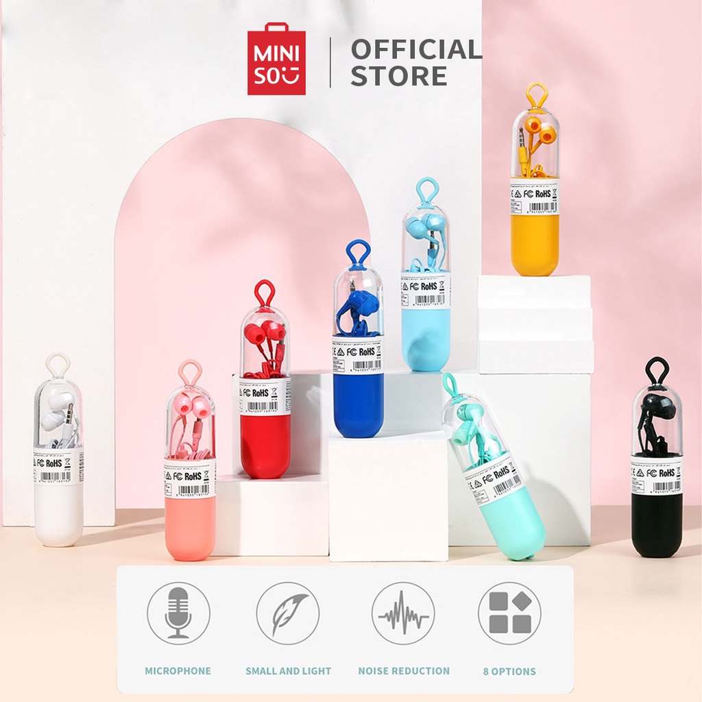 Tai nghe HF236 Miniso nhét tai có dây jack cắm 3.5mm nhiều màu