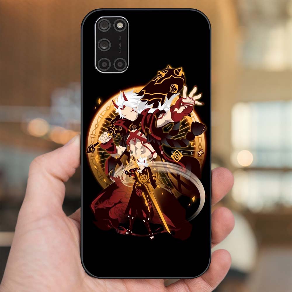 Ốp lưng Oppo A52, A92 viền đen in hình Arataki Itto Genshin Impact