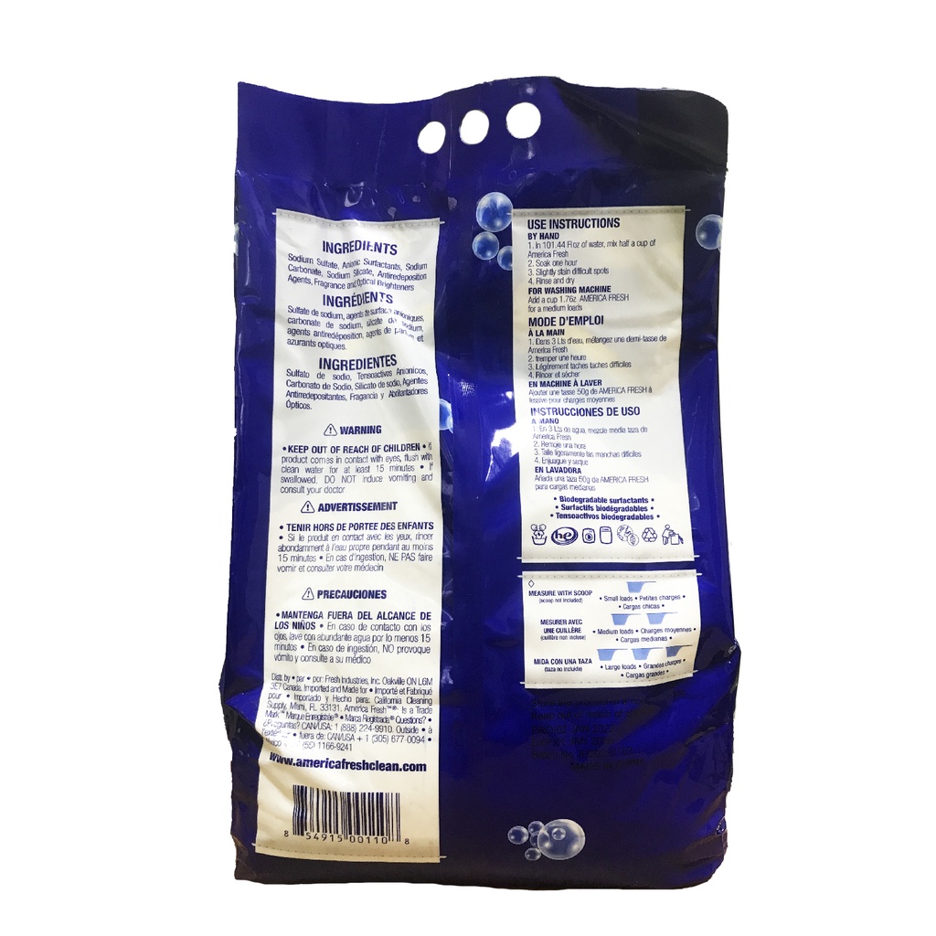 Bột giặt America Fresh Original Fragrance 5kg