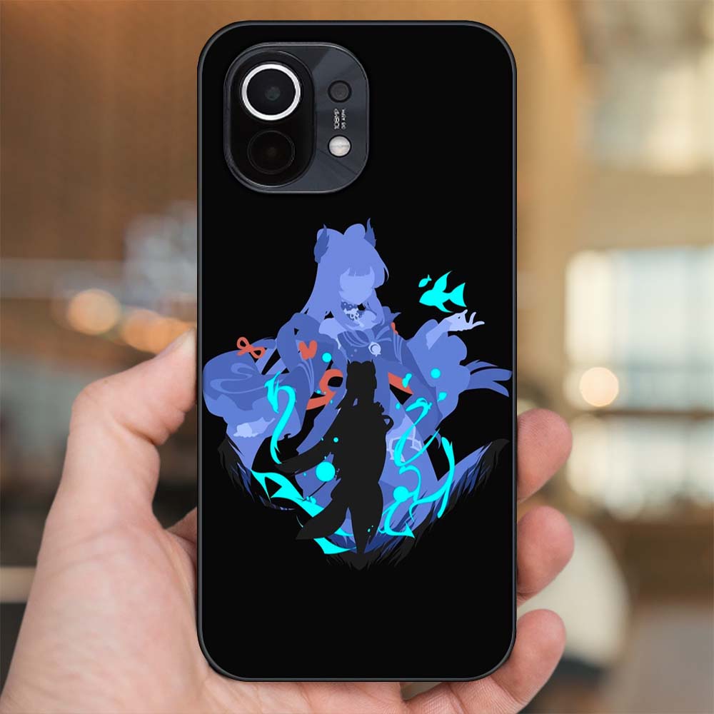 Ốp lưng Xiaomi Mi 11 viền đen in hình Sangonomiya Kokomi Genshin Impact