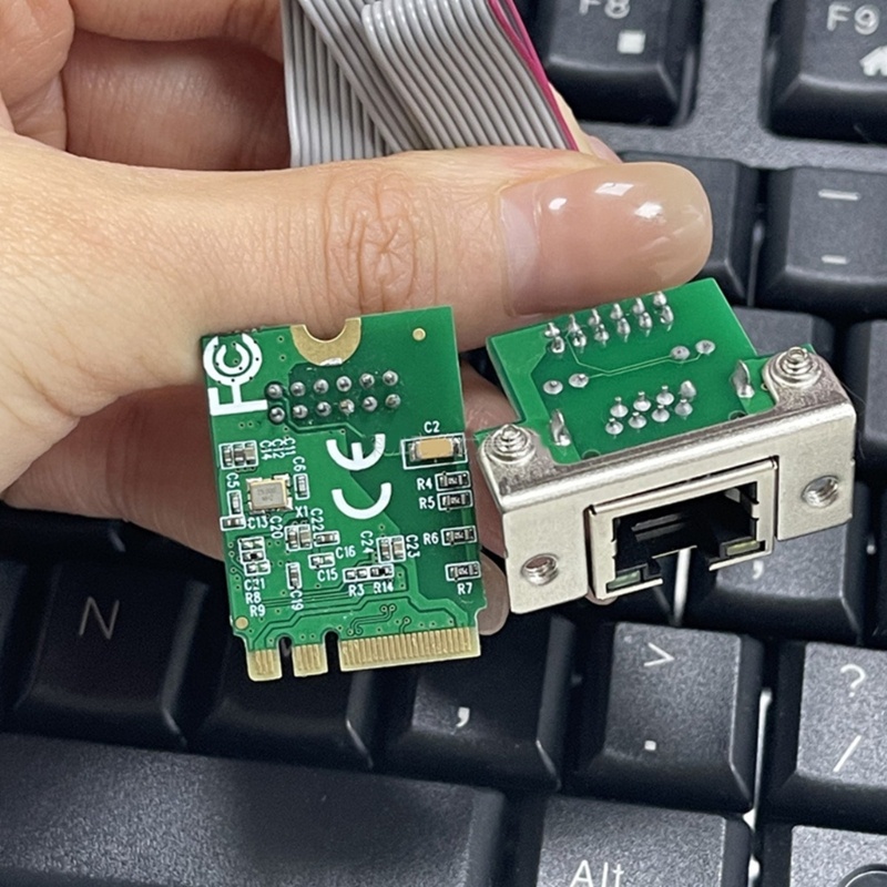 Thẻ Mạng Ethernet Chuyển Đổi M.2 A + E Key Sang 1 Cổng RJ45 10 / 100 / 1000Mbps