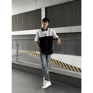 Local Brand Ree - Áo Polo Basic Trắng Phối Đen