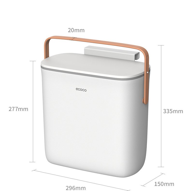 Thùng rác treo tường Ecoco có nắp chuyên dụng-E2236