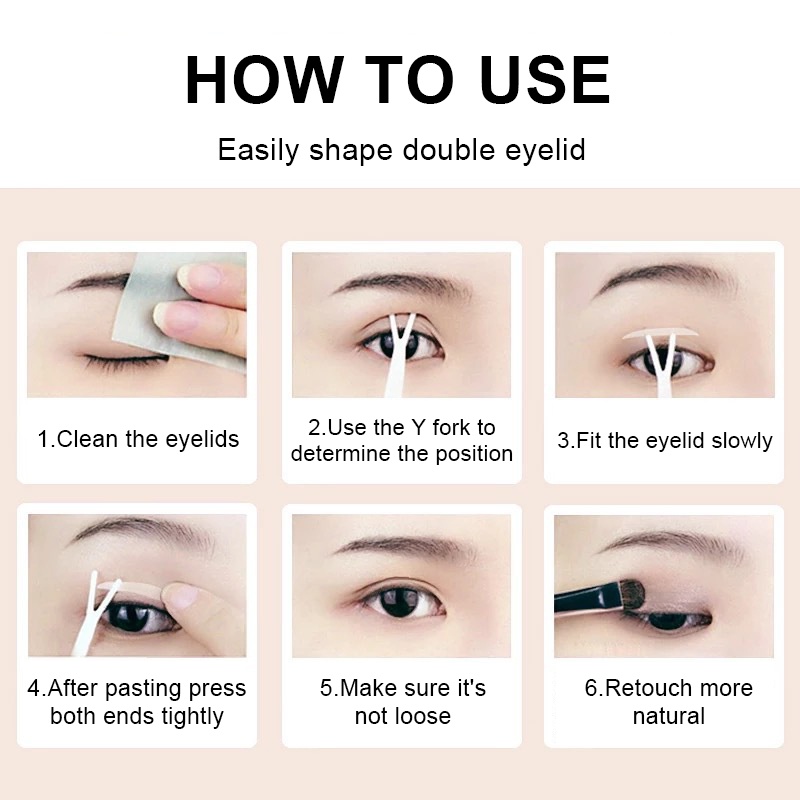 Bộ 600 miếng dán kích mí LEWEDO vô hình chống thấm nước hiệu quả