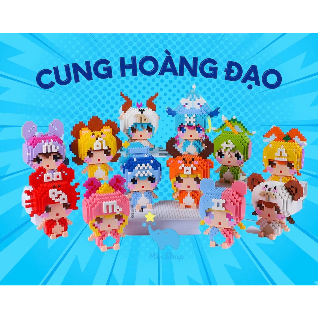 BỘ LEGO 12 CUNG HOÀNG ĐẠO, MÔ HÌNH LẮP RÁP 3D SIÊU DỄ THƯƠNG