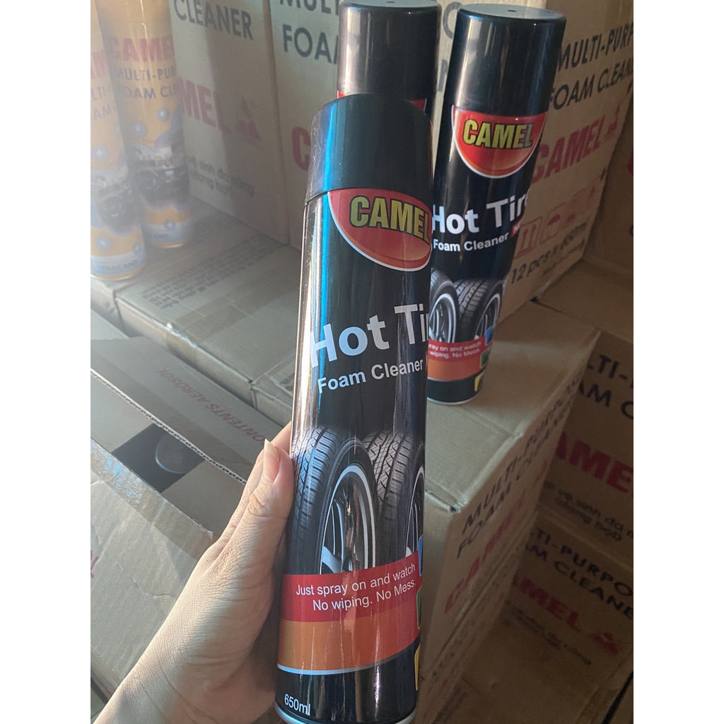Bình Xịt Bóng Lốp, Chai Xịt Bóng Lốp Camel Hot Tire