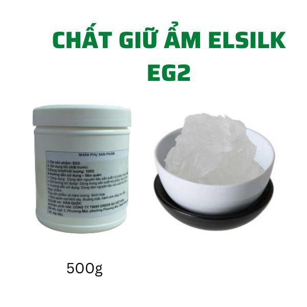 Chất giữ ẩm EG2 (Elastomer Gel), chất tạo độ phấn, chống trôi, mượt tóc, dưỡng da