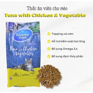 Thức Ăn Hạt Cho Mèo Snappy Tom Mix Cá Sấy
