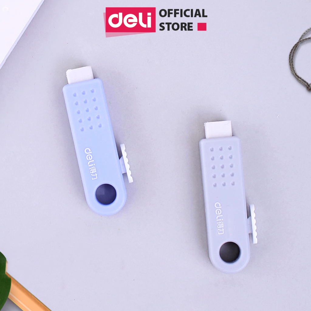 Gôm Tẩy Dạng Kéo Không Bụi Bẩn Deli - Không Dính Tay Tiện Dụng Cho Học Sinh - Màu Ngẫu Nhiên - 71085