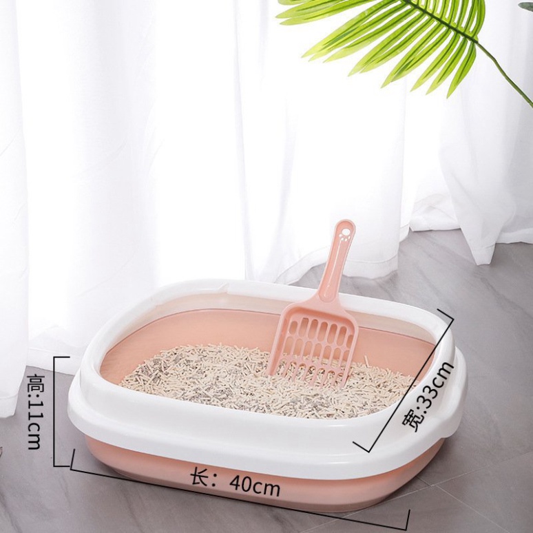 [Tặng Xẻng Xúc] Khay Cát Mèo Cao Cấp,Nhỏ Gọn Rất Tiện Lợi