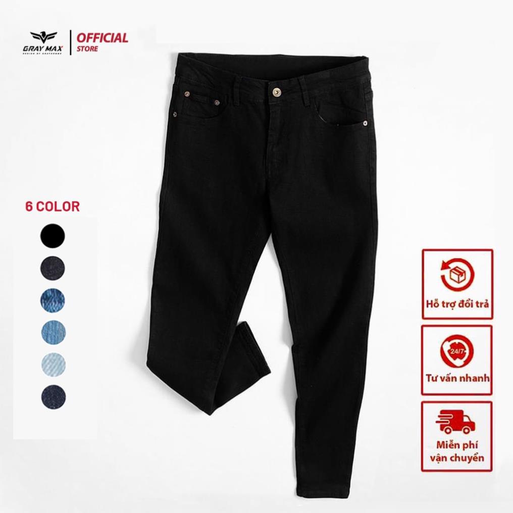 Quần jean nam chất đẹp dáng Slimfit, phong cách trẻ trung, co giãn tốt, bền màu 🥇