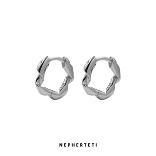 Khuyên tai bạc 925 - Khoen tròn xoắn unisex (giá 1 chiếc) - Nepherteti