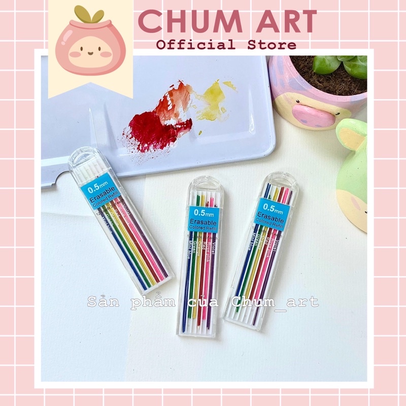 Chum art Ngòi chì sketch màu, ngòi chì phác màu, giá rẻ NGÒI MỀM DẺO DỄ GÃY