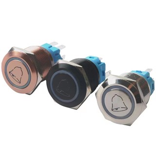 Công tắc nút nhấn kim loại 16mm / 19mm / 22mm 12v 24v 6v 220v 24v 36v 48v 110-220v
