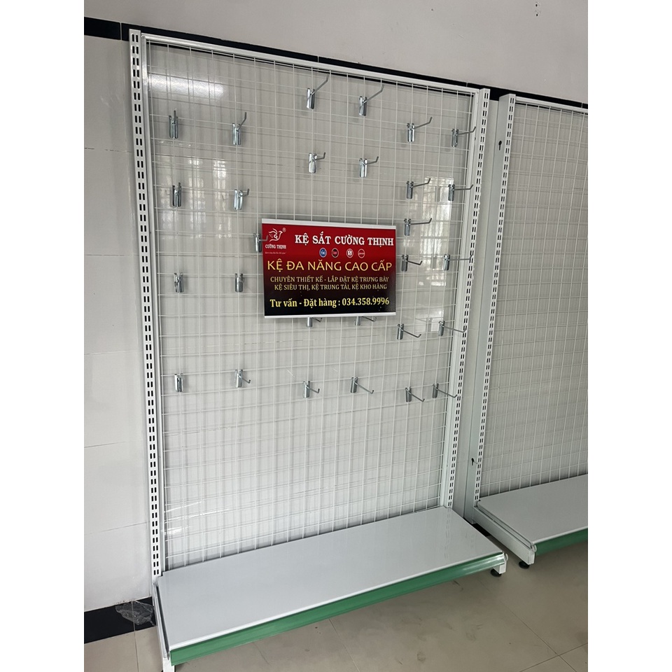 Kệ lưới móc treo  tặng thêm 15 móc treo 15cm