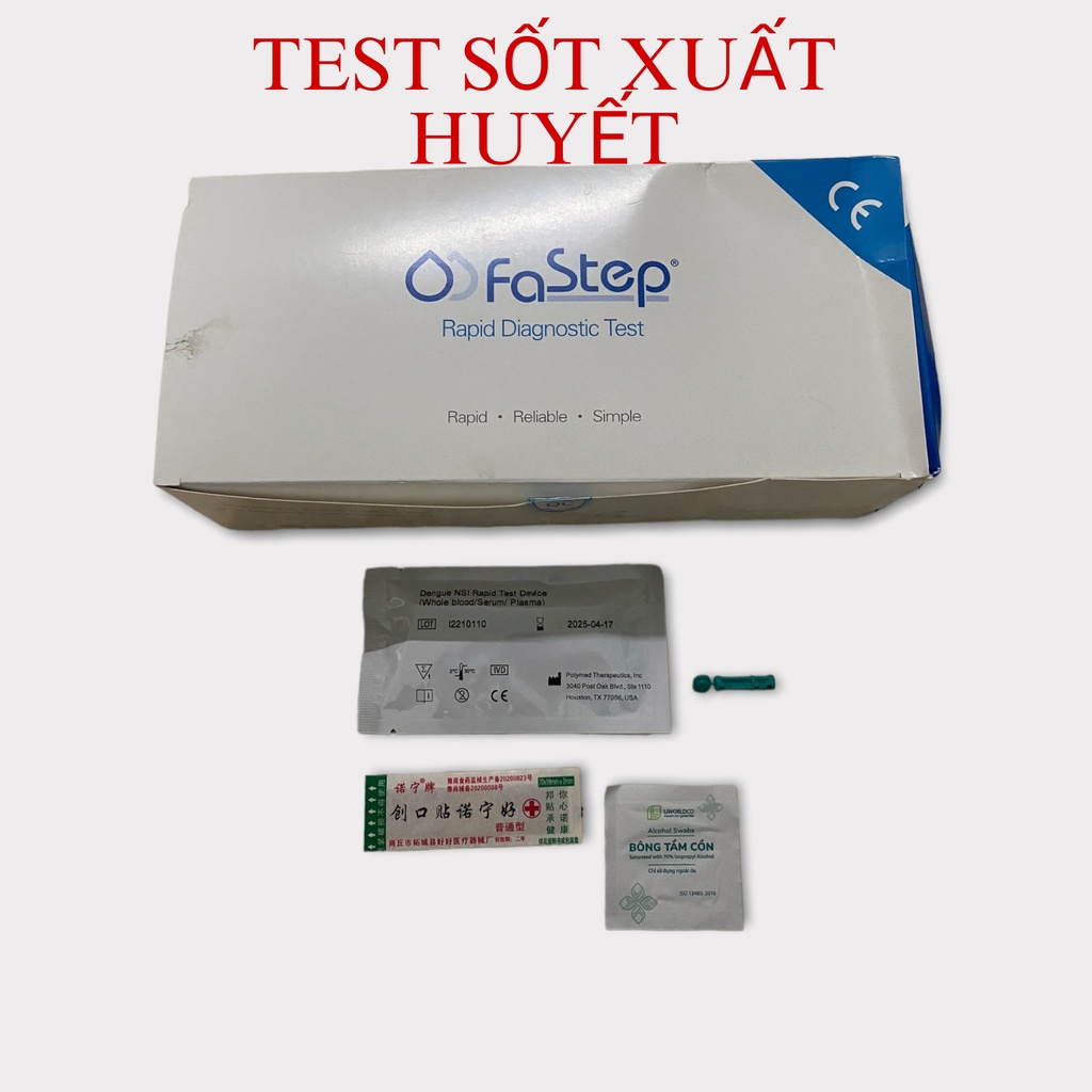 Que thử test nhanh Sốt Xuất Huyết Dengue phát hiện Kháng Nguyên NS1Ag