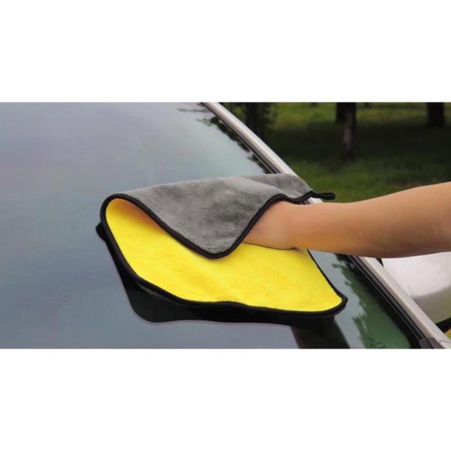 Khăn rửa xe ô tô 2 lớp siêu thấm siêu mềm microfiber khăn lau 3m chuyên dụng cho xe ô tô xe hơi - sencar *