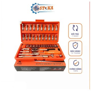 Khẩu bộ 1/4 46 chi tiết k-9819, bộ tuýp khẩu đa năng 1/4 inch kapusi nhật bản 46 chi tiết